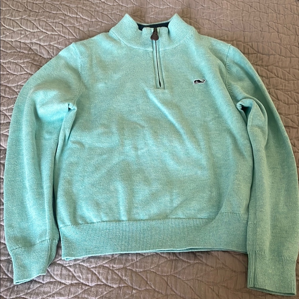 Light Blue Quarter-Zip Sweater